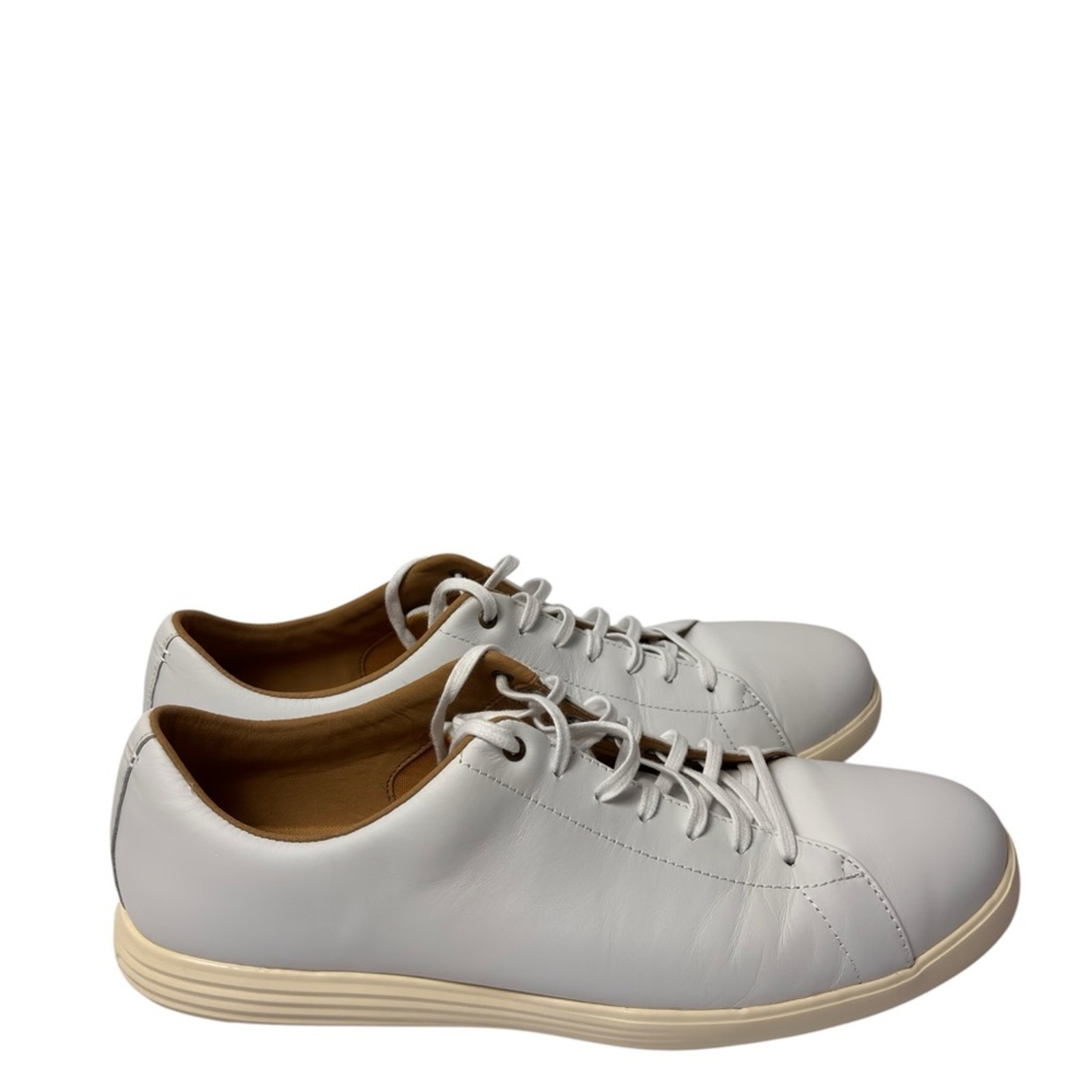 Cole Haan Grand Crosscourt White Leather Men Grand Sneakers Brand New